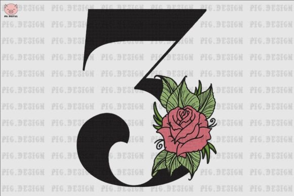 Flower Rose Font 3