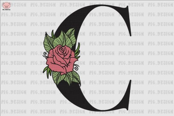 Flower Rose Font C