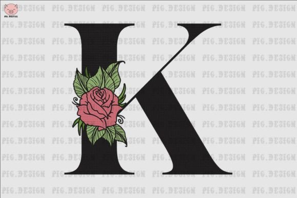 Flower Rose Font K