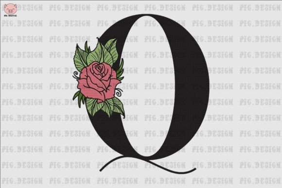 Flower Rose Font Q