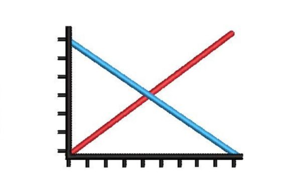 Intersecting Line Graphic