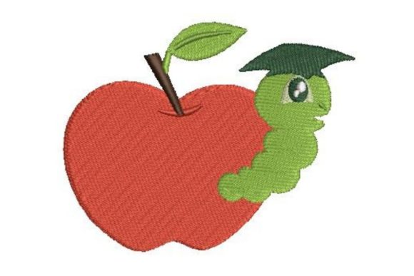 School Apple Embroidery Design Review